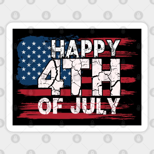 Happy 4th july Magnet by peace and love